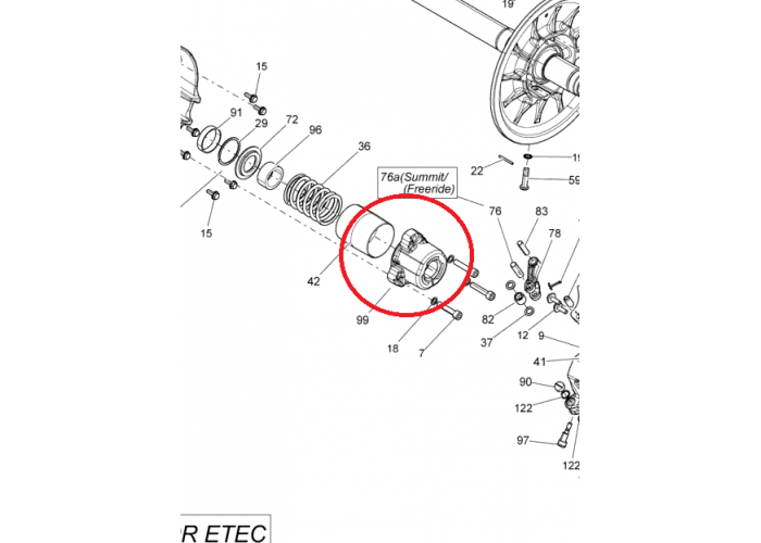 Capac arc variator fata Ski-Doo SUMMIT X 800RE XM